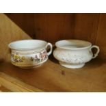 Two early 20th C. ceramic chamber pots