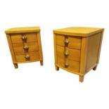 Pair of pine bedside lockers.