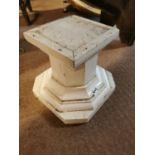 19th C. painted pine statue stand