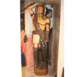 Wooden tobacco advertising figure.