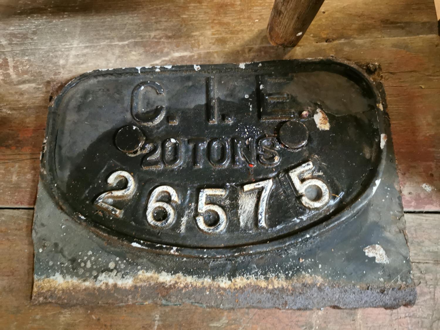 Cast iron C.I.E 26649 plate
