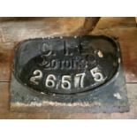 Cast iron C.I.E 26649 plate