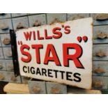 Will's Star double sided enamel advertising sign