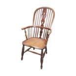 19th C. Elm Windsor chair
