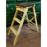 Set of 1950's painted pine steps