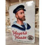 Players Please enamel advertising sign.