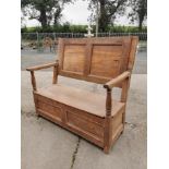 19th. C. fruitwood settle bench