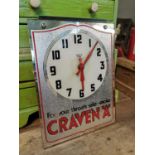 Rare 1940's Smith's Electric Craven A advertising clock