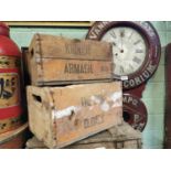 Two early 20th. C. wooden advertising boxes