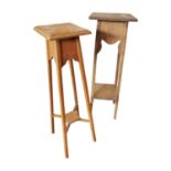 Two 19th. C. pine jardiniere stands