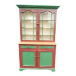 19th. C. Irish painted pine kitchen press