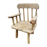 Irish pine child's hedge chair