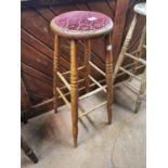 19th C oak bar stool