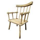 Early 20th. C. pine hedge chair
