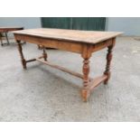Good quality 19th C. oak kitchen table.