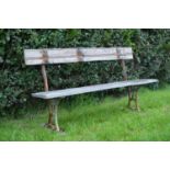 Cast iron railway bench