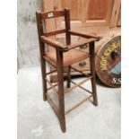 19th C. Elm child's high chair