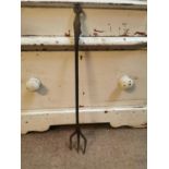 19th. C. cast iron toasting fork