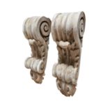A Pair of pine corbels