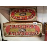 Hudson's Soap wooden advertising box