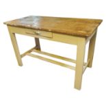 19th C. Irish painted pine side table