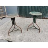 Pair of 1940s industrial stools.