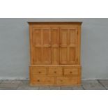 Early 19th C. Irish pine Livery cupboard.