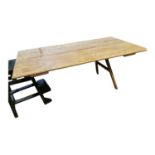 19th. C. Irish pine folding table