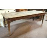 19th C. pine kitchen table