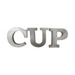 Brushed metal sign – CUP