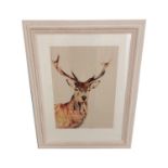 Stag coloured print