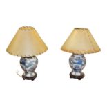 Pair of ceramic table lamps.