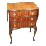1950's mahogany lamp table chest