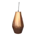 Copper effect ceiling light