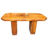 Art Deco style walnut table