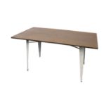 Tolix table with wooden top