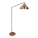 Brushed bronze angle poise floor lamp