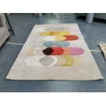 Multi coloured Geometrical design rug