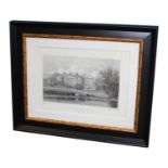 Marketon Hall black and white print