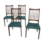 Set of four Retro teak Danish chairs