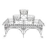 19th C. wirework three tier planter