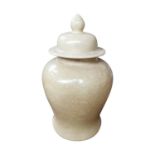 Ceramic lidded urn.