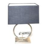 Retro style brushed metal table lamp