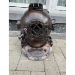 Copper divers helmet.