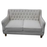 Upholstered two seater sofa