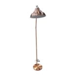 Copper effect floor lamp