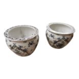 Pair of Oriental ceramic planters