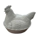 Ceramic Hen on a Nest egg crock