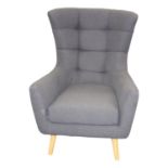 Milan Retro style upholstered armchair