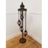 Bronzed metal Moroccan lamp.